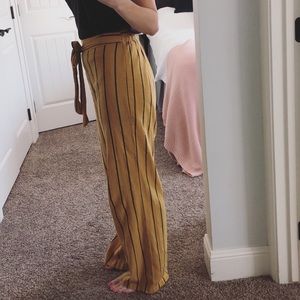 Striped linen pants